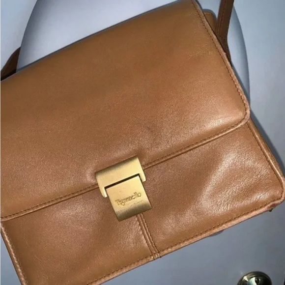 TIGNANELLO Brown Leather Crossbody Shoulder Purse - Picture 3 of 8